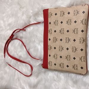 MCM visetos slim pouch crossbody bag (100% authentic)